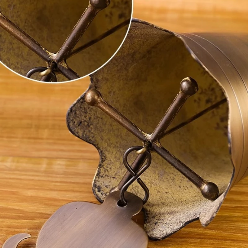 النحاس الرياح الرنين في الهواء الطلق المشهد القرن جرس كبير الحجم معلقة زن حديقة أجراس الرياح المحمولة الموسيقية الزينة الرياح الدقات