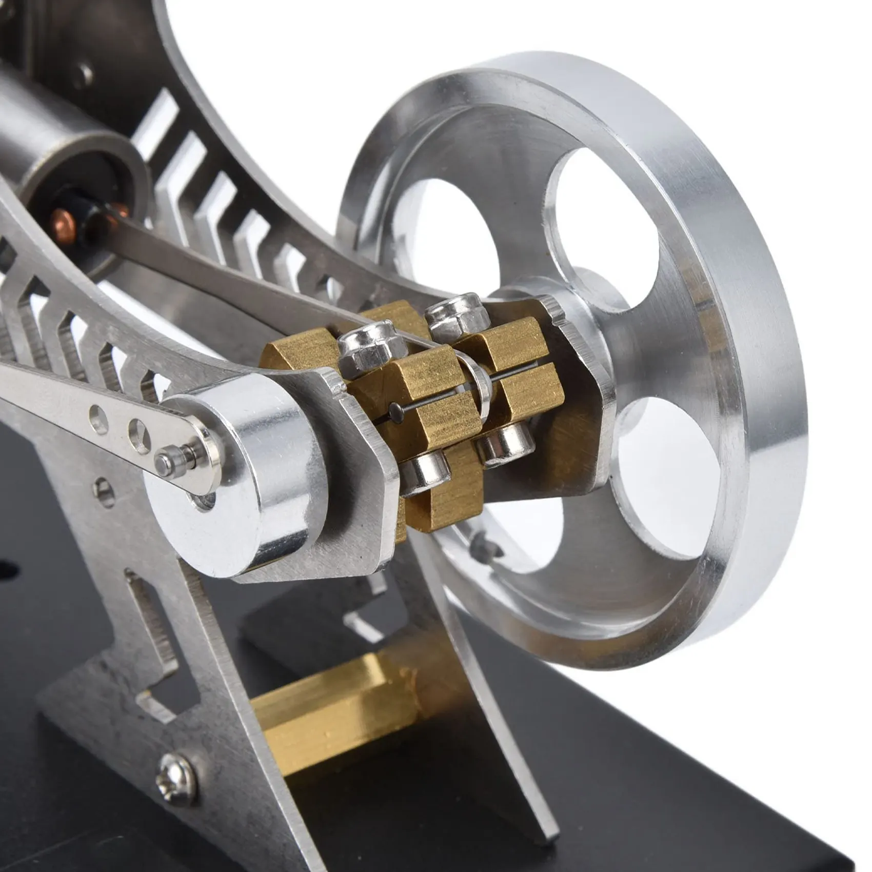 AT44-All-Metal Vacuum Stirling Engine DIY Hot Gas Turbine Stem Steam Engine Model Set Physical Experiment Toy Gift