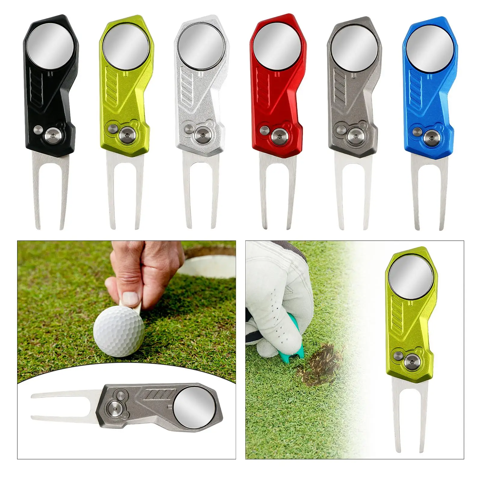Foldable Golf Divot Repair Tool Detachable Ball Marker High Quality Golf Supplies for Golf Practice and Beginners