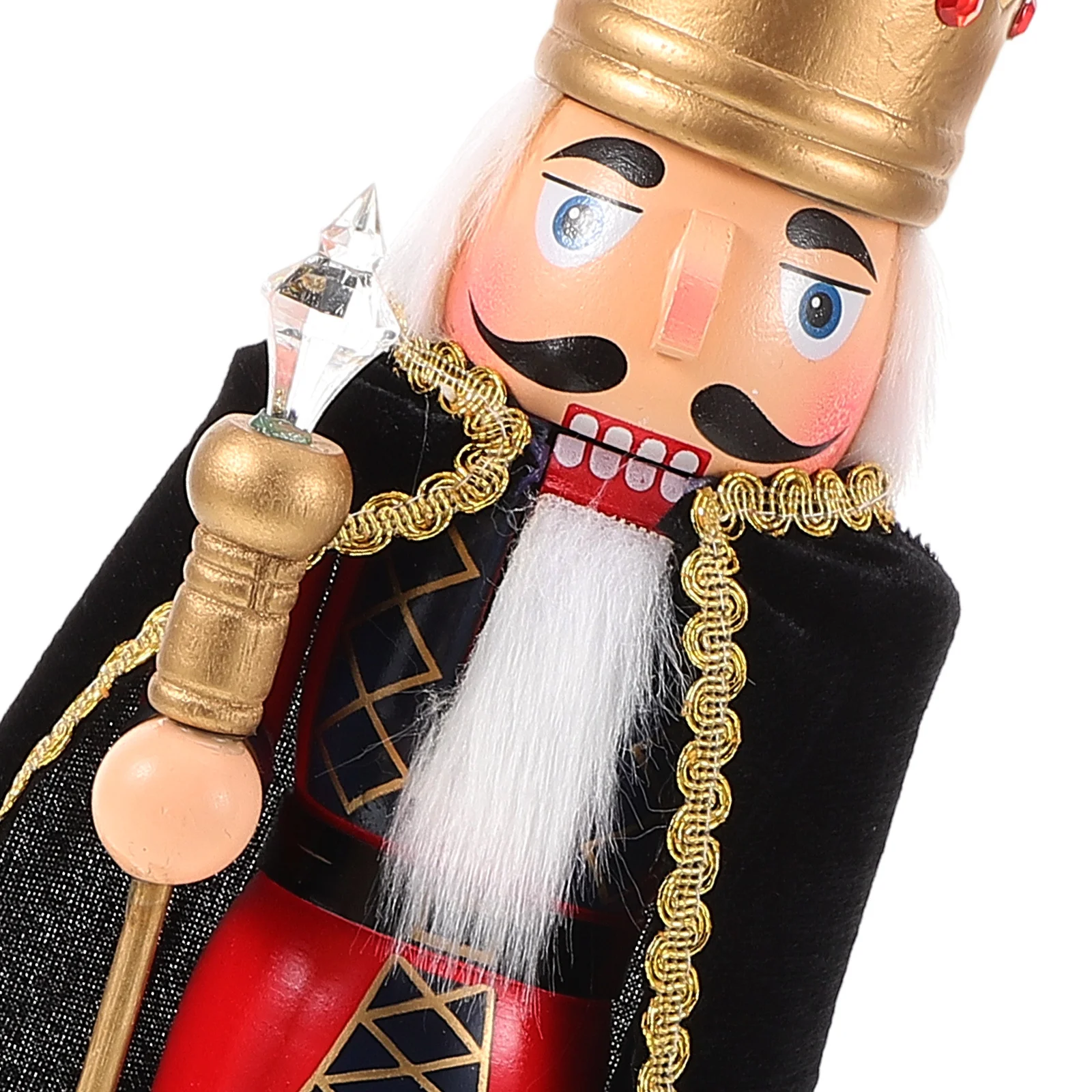

35Cm Wooden Nutcracker Puppet Festival Decoration Table Display Craft Ornament for Living Room Fireplace Holiday Decor