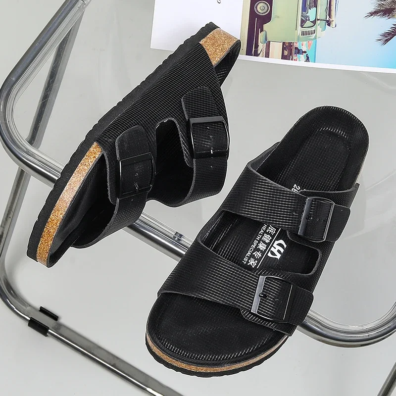 New Summer Flat Casual Men's Sandals Fashion Outdoor Non-slip Comfortable Soft Bottom All-match Trend Basic Concise Slippers Men