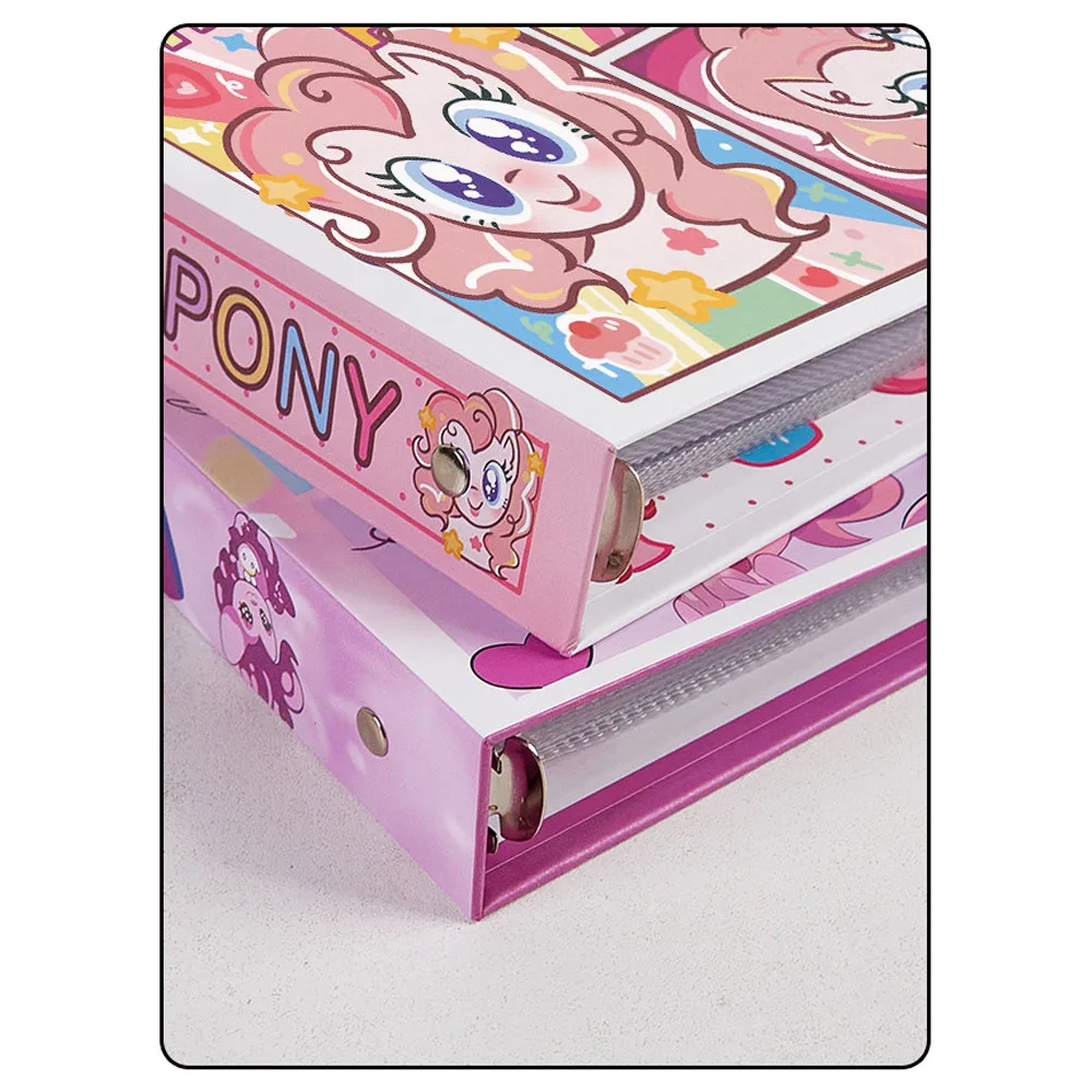 20pcs Card Album Book My Little Pony Twilight Sparkle Rainbow Dash Rarity Letter Holder Binder Card Notebook Collection Toy