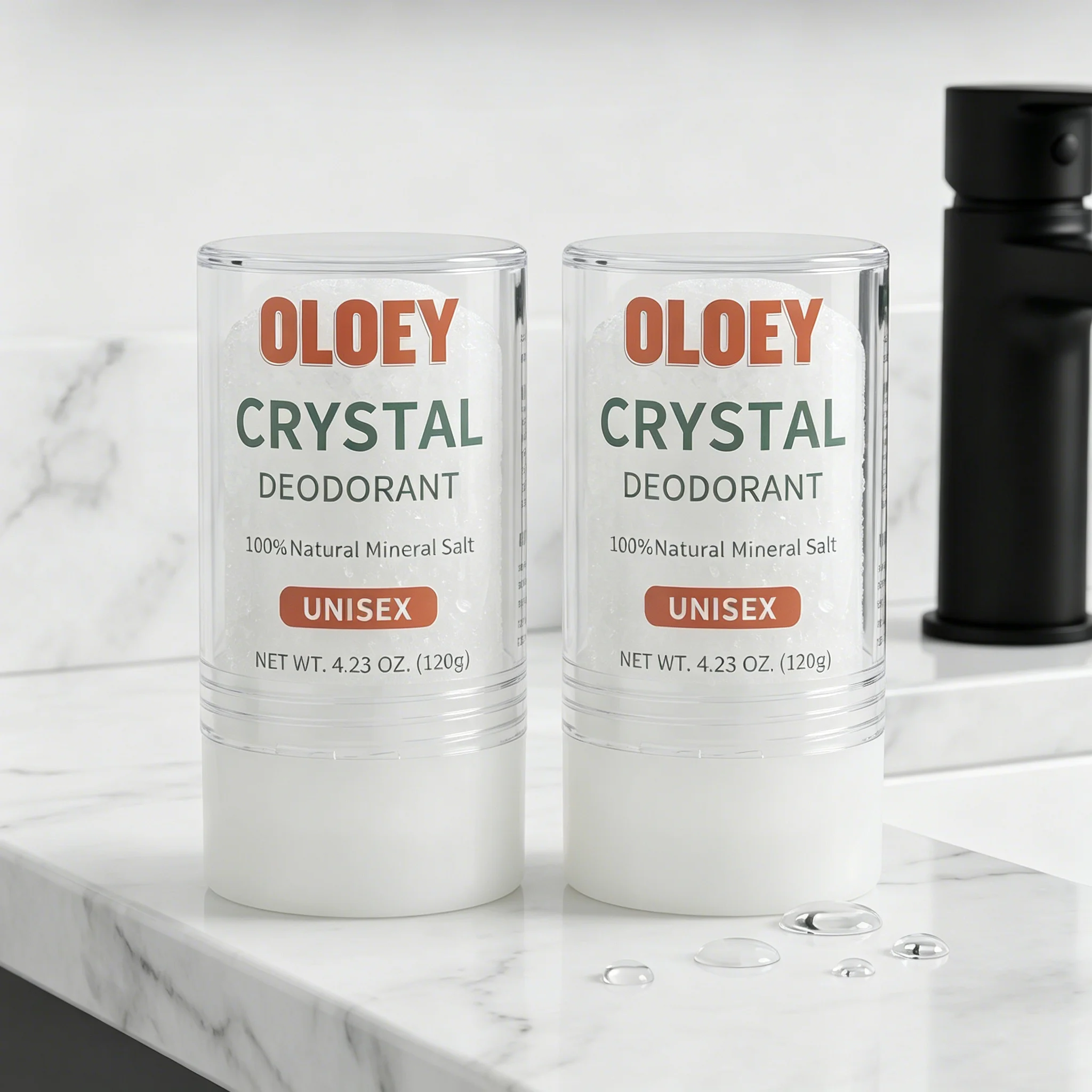 

120G Mineral Crystal Deodorant Stones– All Natural Deodorant for Women & Men, Unscented Mineral Salt Deodorant