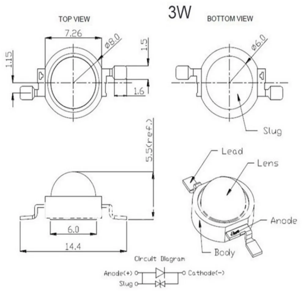 3 واط 5 واط عالية الطاقة ضوء الأشعة فوق البنفسجية الأرجواني LED 36nm 375nm 380nm 385nm 39nm 400nm 405nm الأشعة فوق البنفسجية لمبات مصباح رقائق