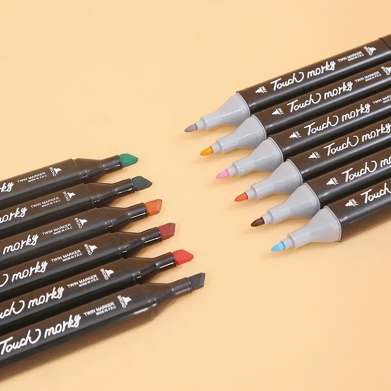 Touch Oil Mark Pen Painting Set Color Note Number Stroke Training Class Special Thick and Thick Double Head Design gift bag