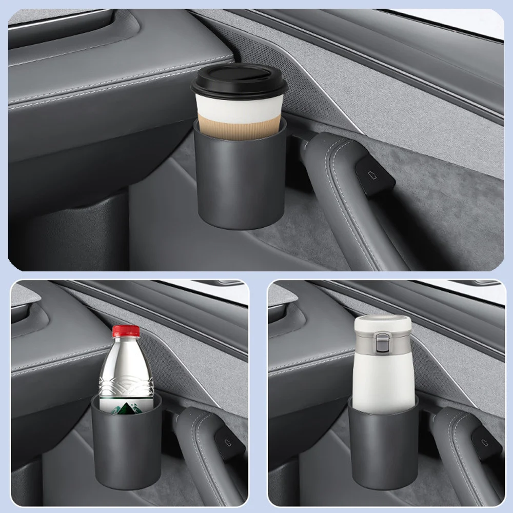 Für Tesla Model Y Juniper Model YL Autotür-Getränkehalter Aufbewahrungsbox Getränkehalter Wasserflaschenständer – Detail 1