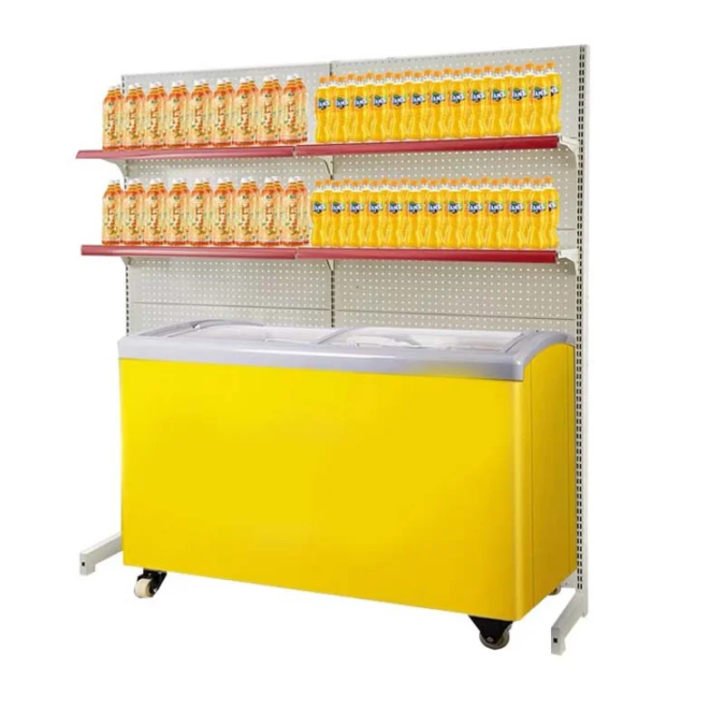 custom.Factory Low MOQ Custom Frosted Gray Heavy Duty Double Sided Retail Shelf Supermarket Rack Single-Sided Convenience Store