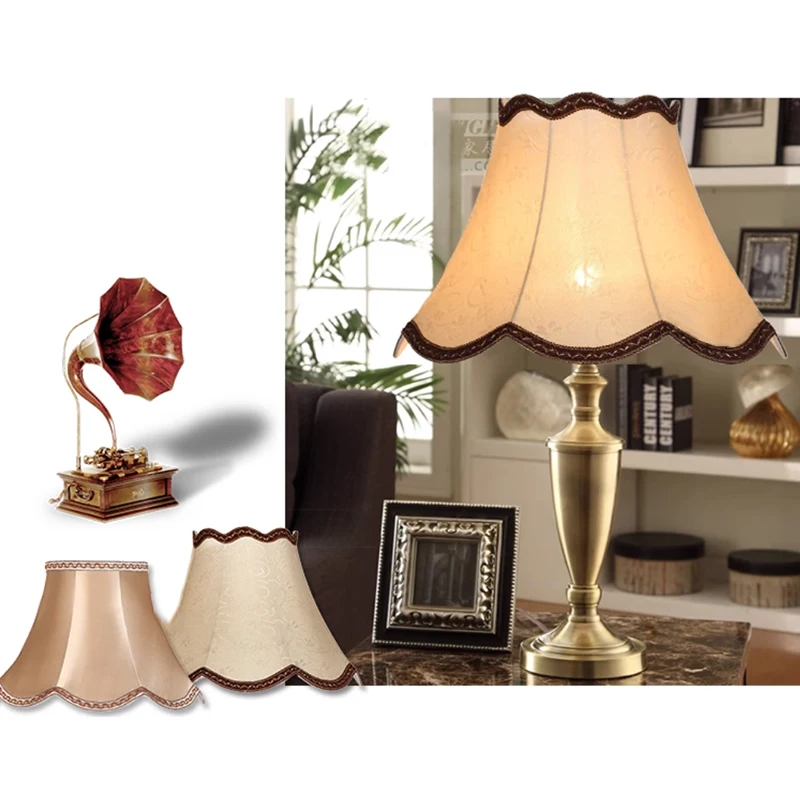 

Americana European Retro Lampshade Lace Edge Trim Luxury Lamp Shade Table Lamp Floor Lamp Hotel Home Decor Lamps Parts for E27