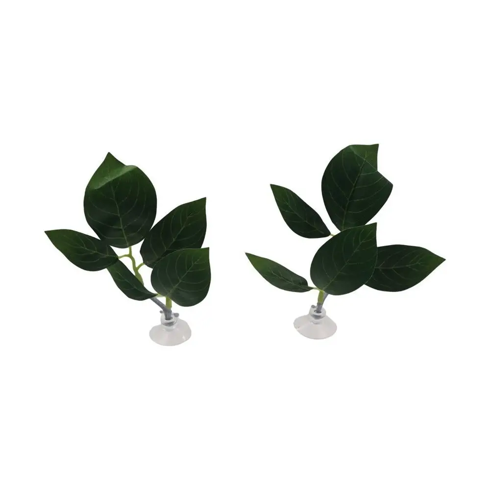 Plastic Betta Fish Rest Leaf Simulated Creative Artificial Plants with Suction Cups Aquarium Landscaping Fish Tank