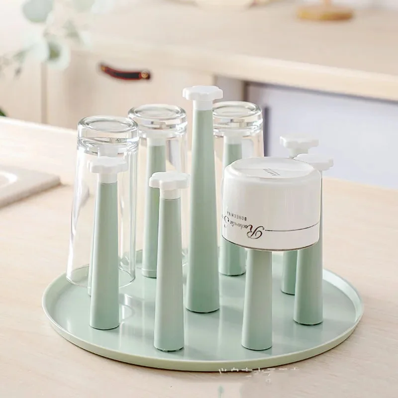 

1PC Cup Drying Rack High-Quality Glass Cup Drainage Bracket Detachable Bottle And Dish Drying Rack Storage Tray Kitchen Supplies