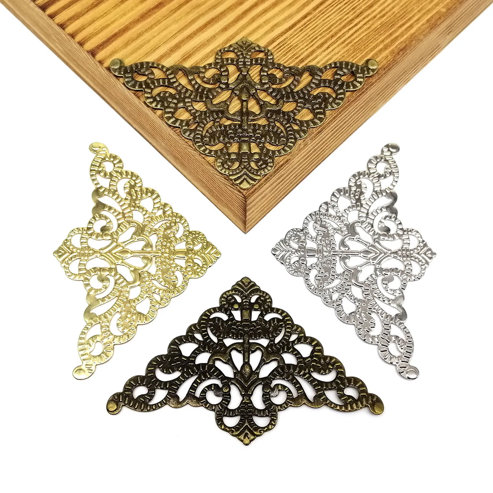 

12 шт. металлических декоративных уголков для защиты краев книг, альбомов, рамок, шкатулок для украшений, подарочных и винных деревянных коробок