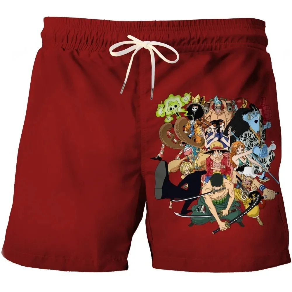 

2026 ONE PIECE Animation Luffy Sauron Peripheral Printed Shorts American Summer Men's Daily Loose Sports Breathable Pants