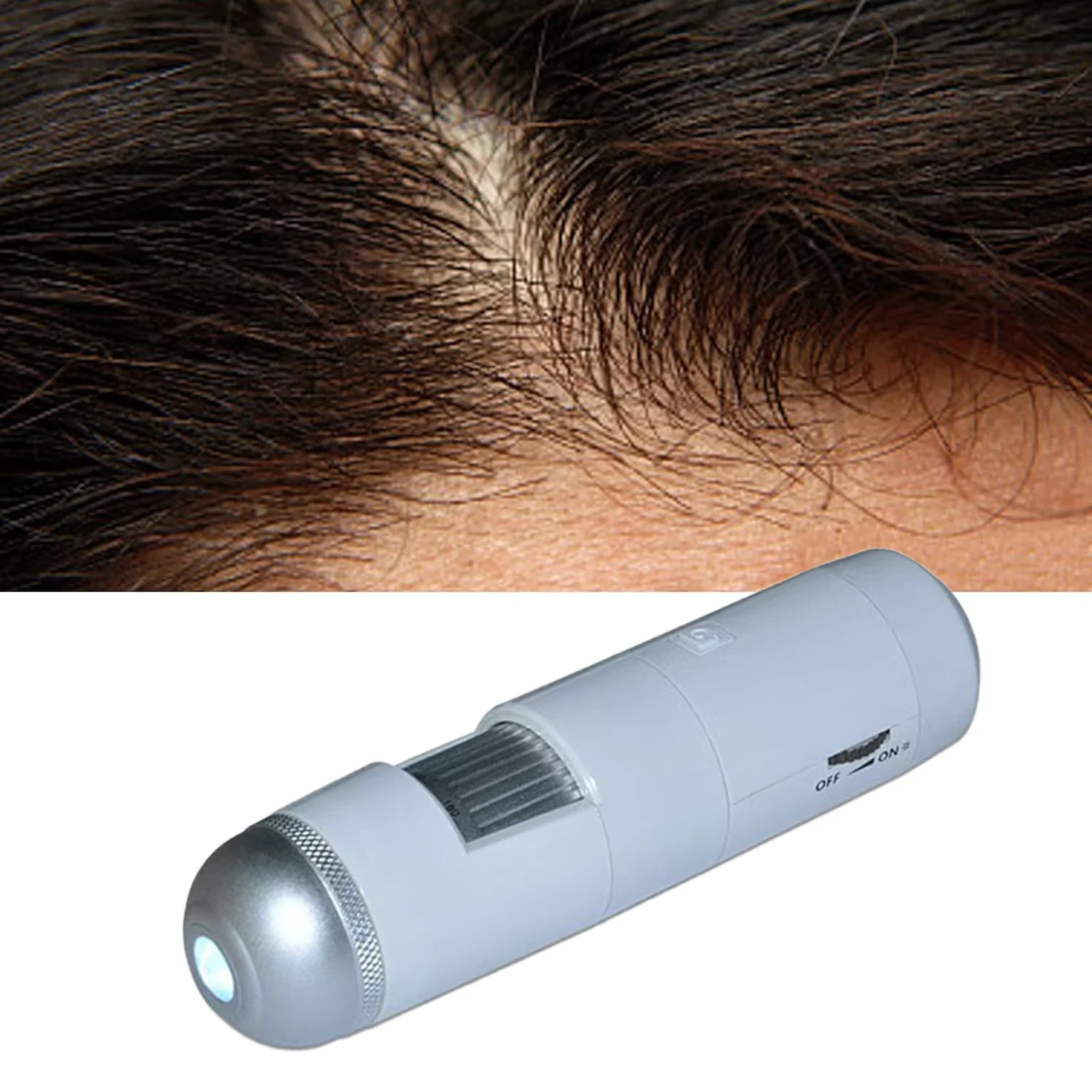 เครื่องตรวจจับหนังศีรษะผมดิจิตอลเครื่องวิเคราะห์ผิวกล้องจุลทรรศน์สําหรับรูขุมขนการทดสอบและการวิเคราะห์ผิวแว่นขยาย 50/200X