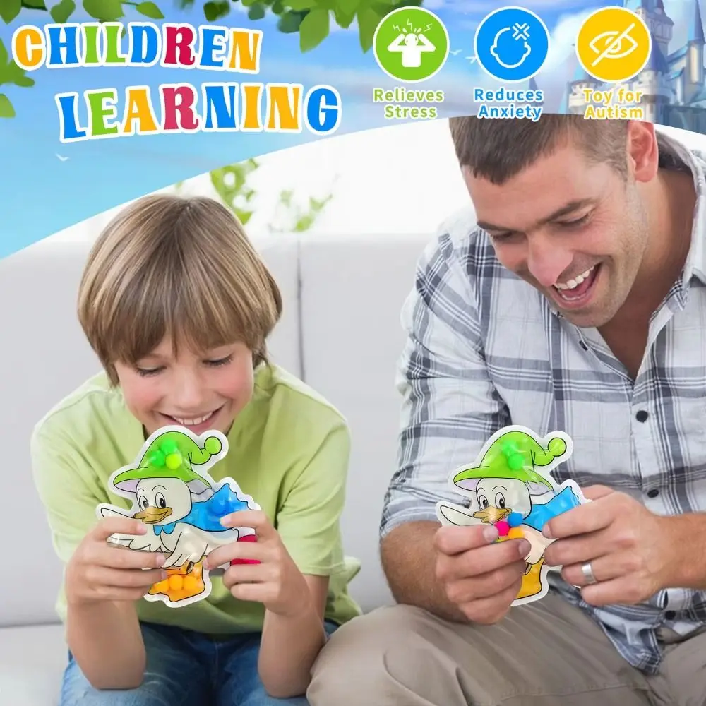 Tapete dobrável pato squeeze brinquedo classificação de cores dos desenhos animados pato beliscar brinquedos macio colorido pato brinquedo mini ornamentos