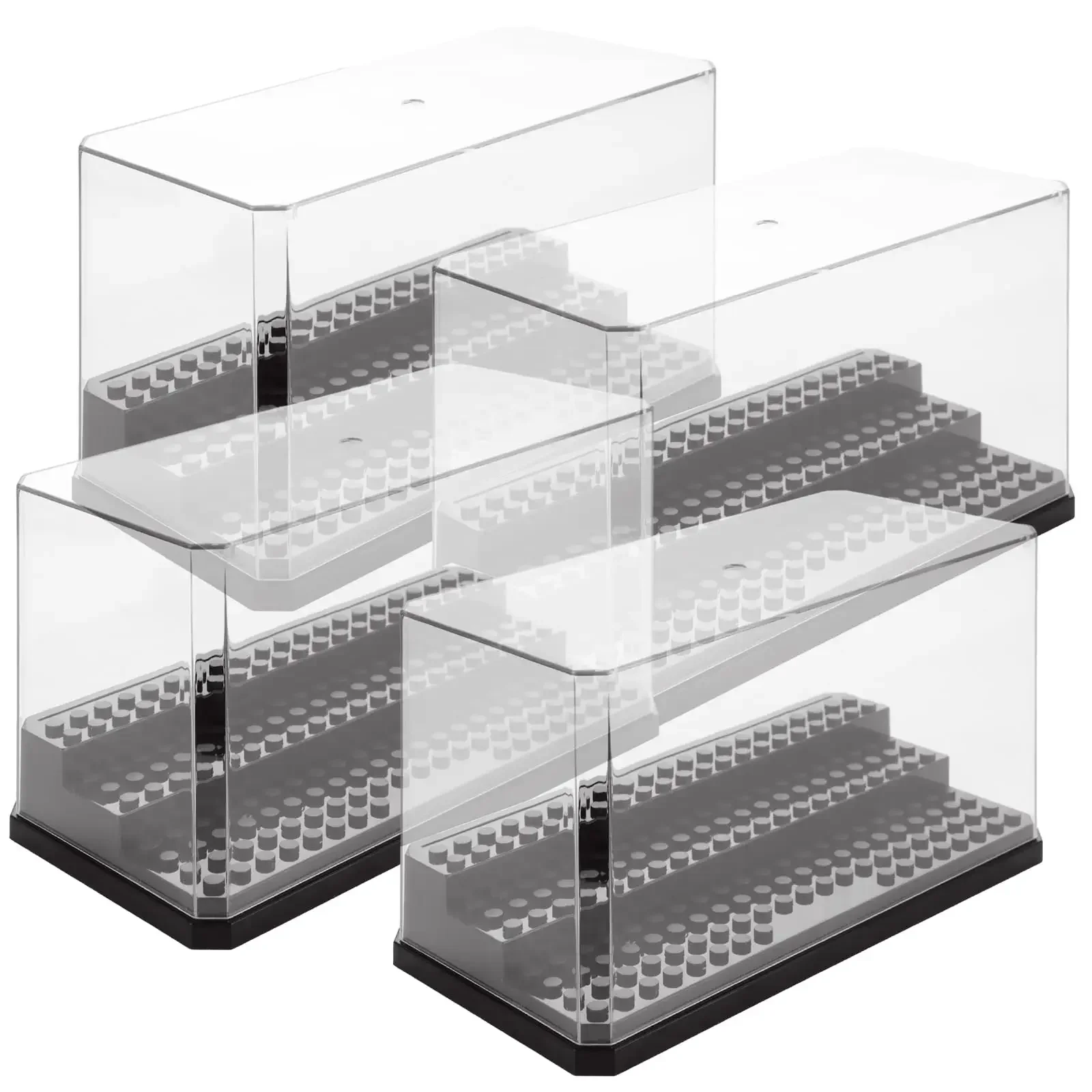 4 Acryl-Vitrinen für Porträts, stapelbar und staubdicht, zur Aufbewahrung von Lego-Spielzeugen und Actionfiguren. – Detail 2