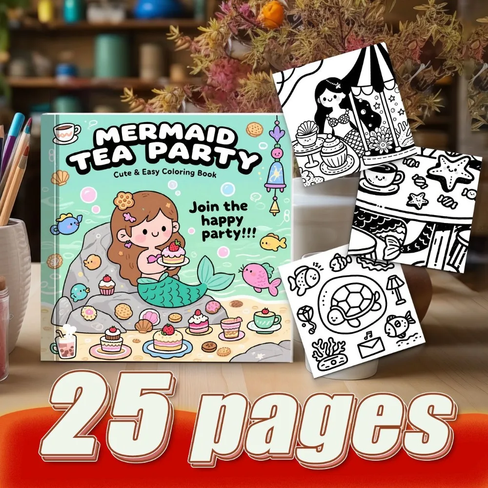 

Creative Ocean Mermaid Coloring Book Stress Relief Hand Account Making DIY Original Design Patterns Thickened High Quality Paper