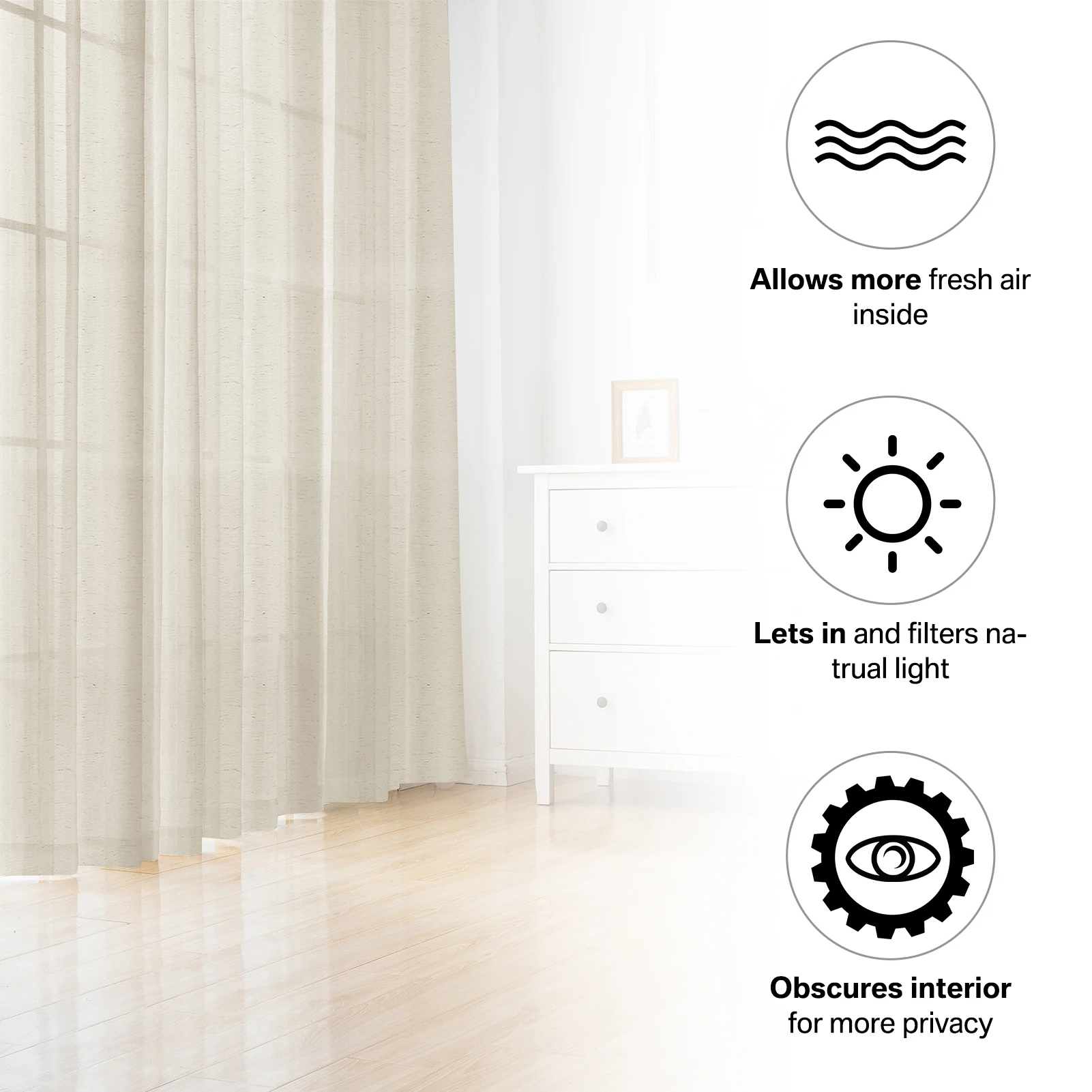 Linen Curtains 45 Inch to 107  - đánh giá và giá Linen Curtain Eyelet