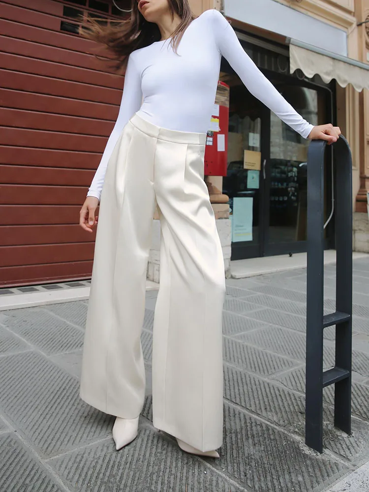 

Spring New Arrival Women's Jumpsuit Elastic Slimming Long Sve round Ne High Waist ort Pants Comfortable Stretchy Outfit
