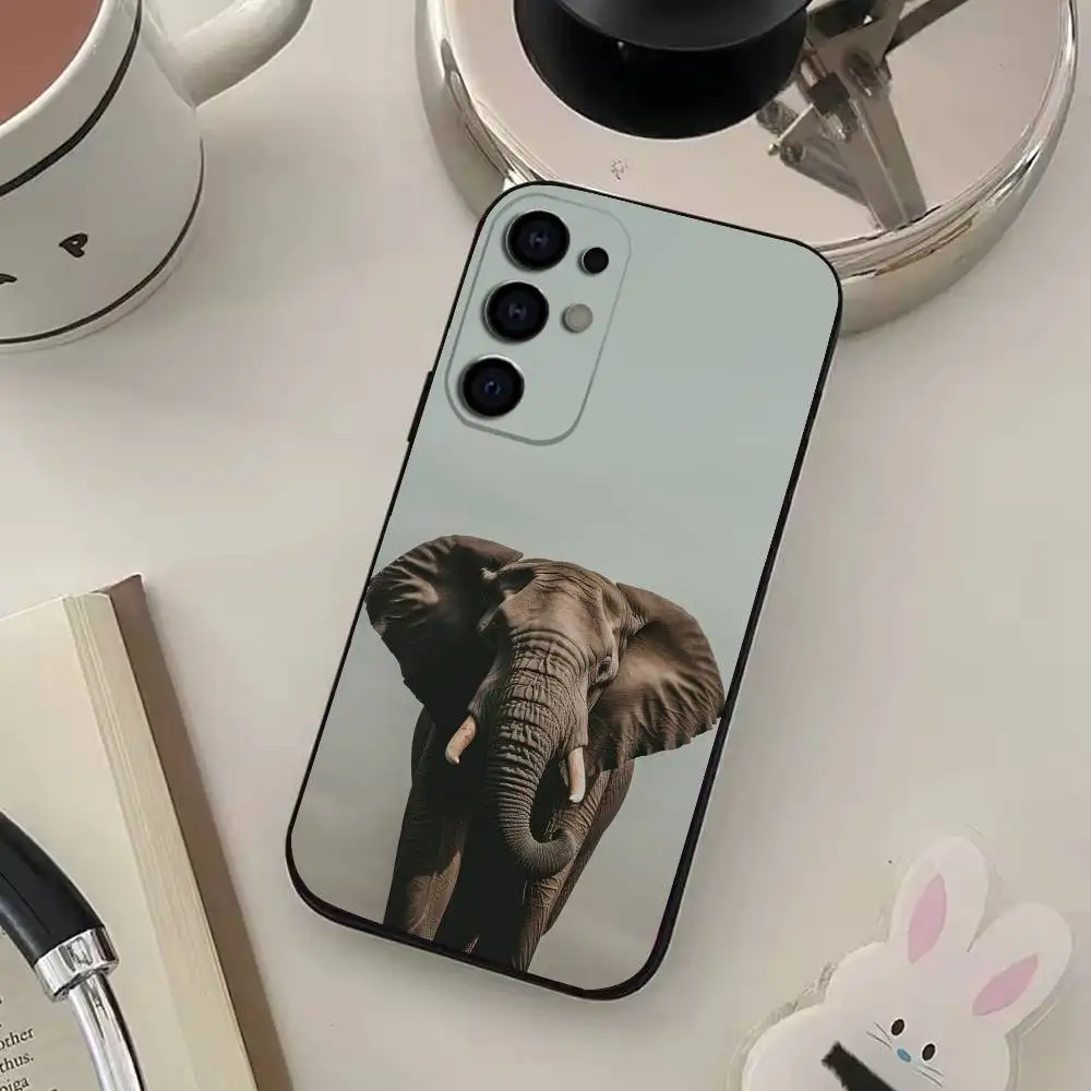 حافظة هاتف على شكل فيل حيواني لهاتف سامسونج S25، S24، S21، S22، S23، S30، Ultra، S20، Plus، Fe، Lite، Note، 10,9,5G غطاء أسود #2