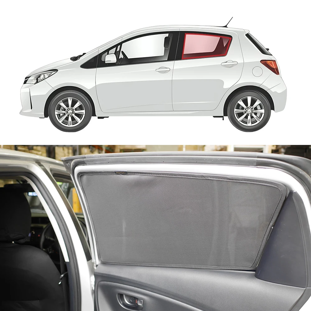 For Toyota Yaris Vitz Hatchback XP130 2012-2019 Magnetic Car Sunshade Visor Front Windshield Curtain Rear Side Window Sun Shade