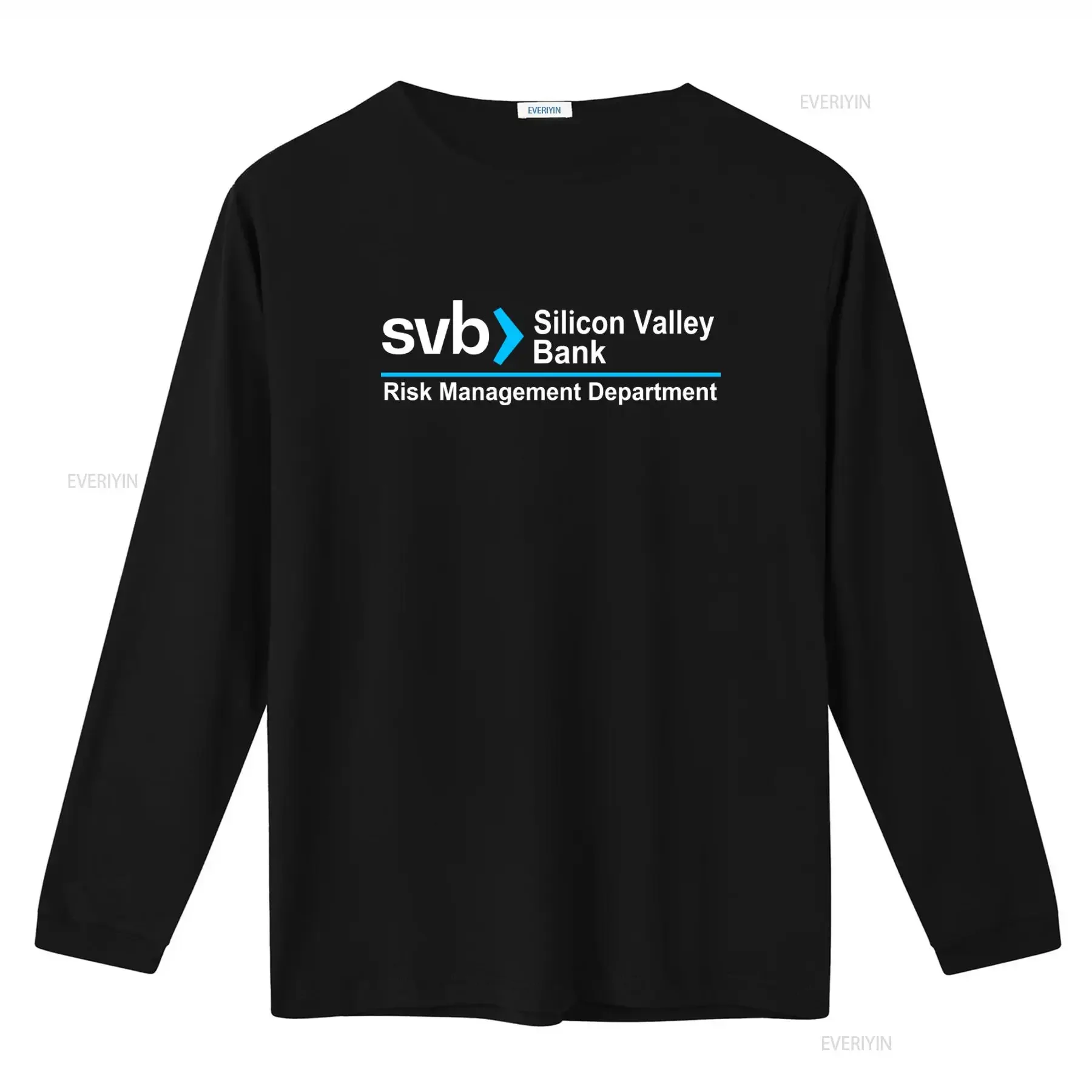 Silicon Valley Bank Svb Risk Management Department Crewneck T Shirt Stylish and Professional Design for Trendy Wear vintage