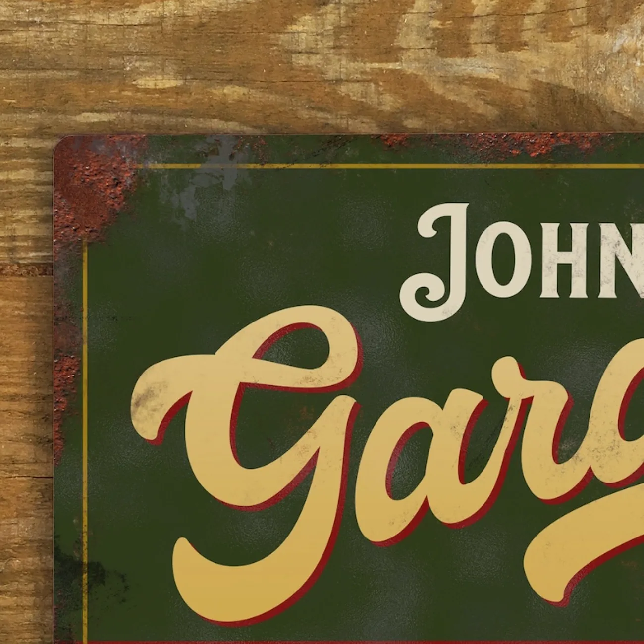 Custom Personalised Garage Metal Sign - Waterproof Aluminium Workshop Decor, Vintage Retro Wall/Door Accessory Plaque. view 4