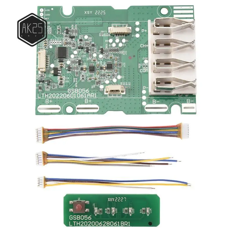 

Плата защиты от перезаряда аккумулятора AK25-Li- (PCB) для литиевых аккумуляторов Greenworks 40V, для газонокосилок и триммеров