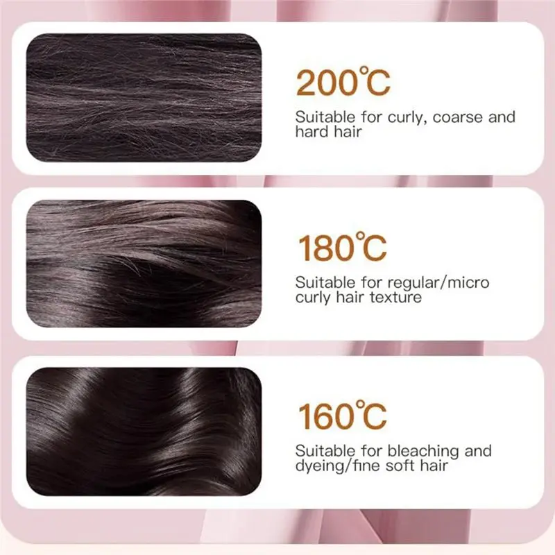 Mini Hair Straightening Device, Rechargeable Portable Straightener Brush 3-Level Control& Fast Heating Technology Black-Y48A