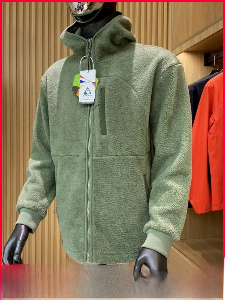 

Outdoor Winter Jaet Men's Women's Warm Fce Lined Hooded Coat Thermal Retention Casual Sle Polyester Fiber Long Sve