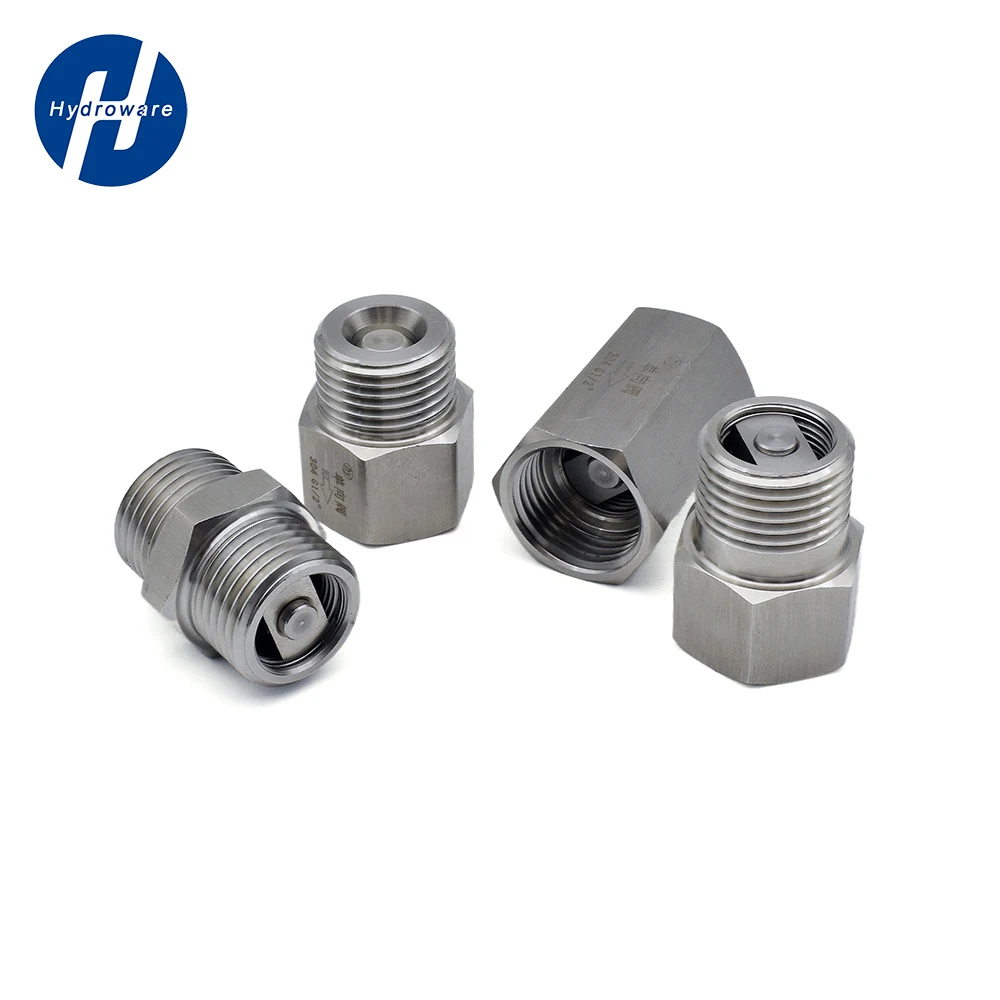 

1/4" 3/8" 1/2" 3/4" 1" Female Male Hex One Way Check Valve With Internal Thread And External Thread Straight 304 Stainless Steel