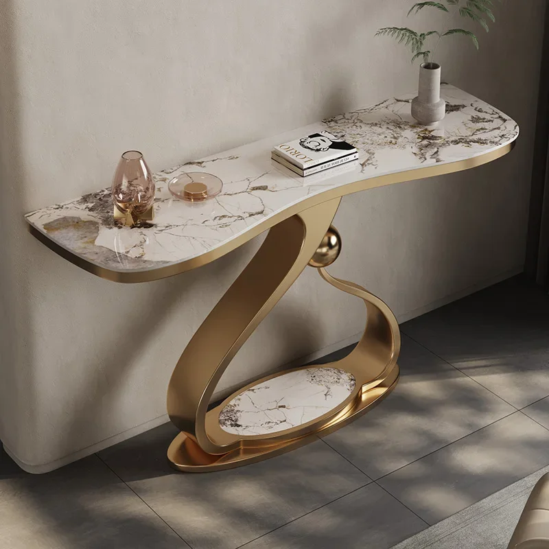 

Elegant Unique Console Table Simple Design Decor Hallway Corner Table Luxury Modern Console Ingresso Furniture Living Room