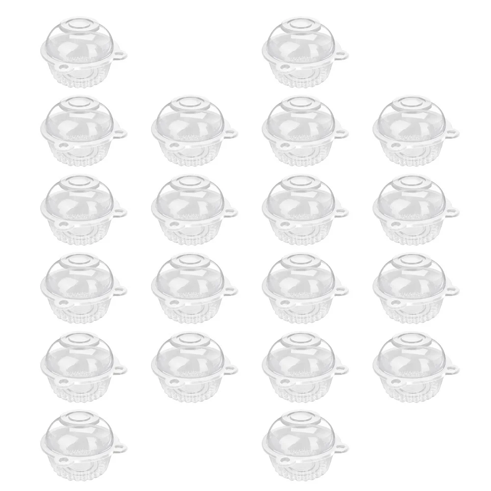 

50pcs Cake Cup Sets Plastic Cupcake Containers Portable Dessert Boxes For Wedding Birthday Party Bakery Mousse Cake Cups Storage