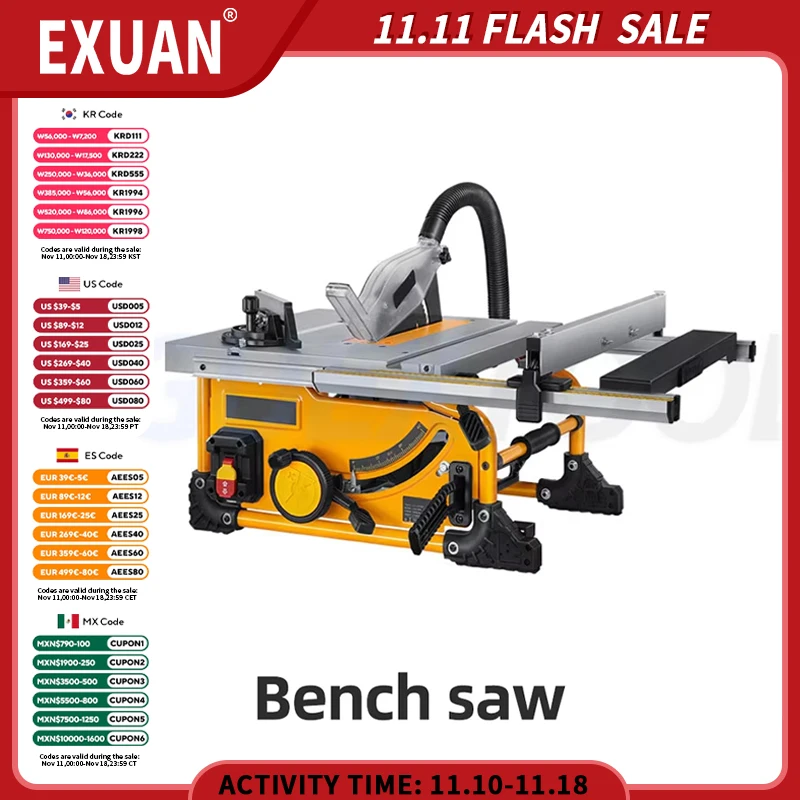 210mm 8 Inch Wood Cutting Saw Dust Free With Extension Table Portable Woodworking Machine For Jobsite Table Saw