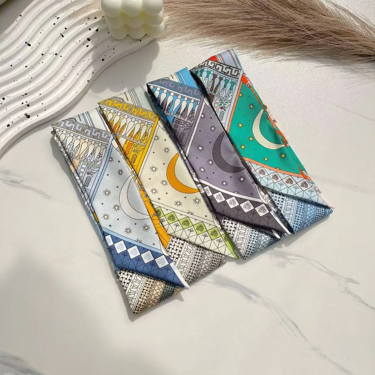 بطاقة التارو سلسلة غاسل وشاح حريري حك وشاح الزخرفية عقال رقيقة وضيقة قطاع وشاح حريري صغير تعادل حقيبة بالجملة #6