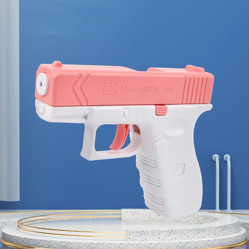 Pistola de agua Glock para niños, PISTOLA DE PULVERIZACIÓN de agua al aire libre, juguete Manual de explosión, juego interactivo para padres e