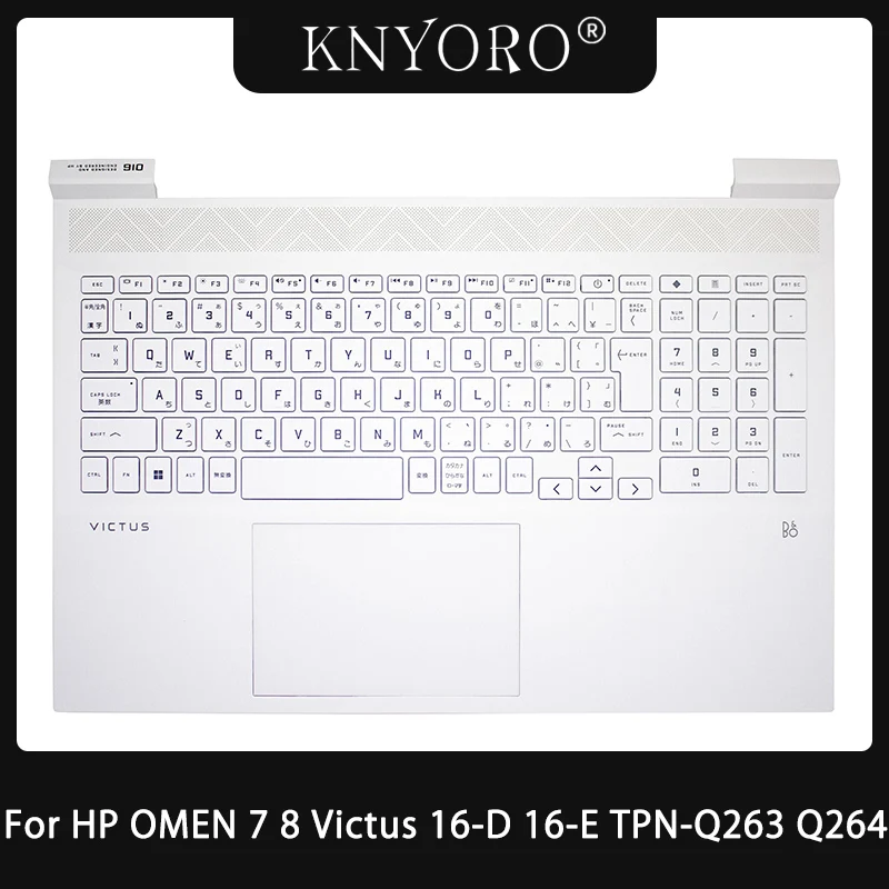 

New Japan Keyboard for HP OMEN 7 8 Victus 16-D 16-E TPN-Q263 TPN-Q264 Laptop Palmrest Upper Cover with Japanese Keyboard Backlit