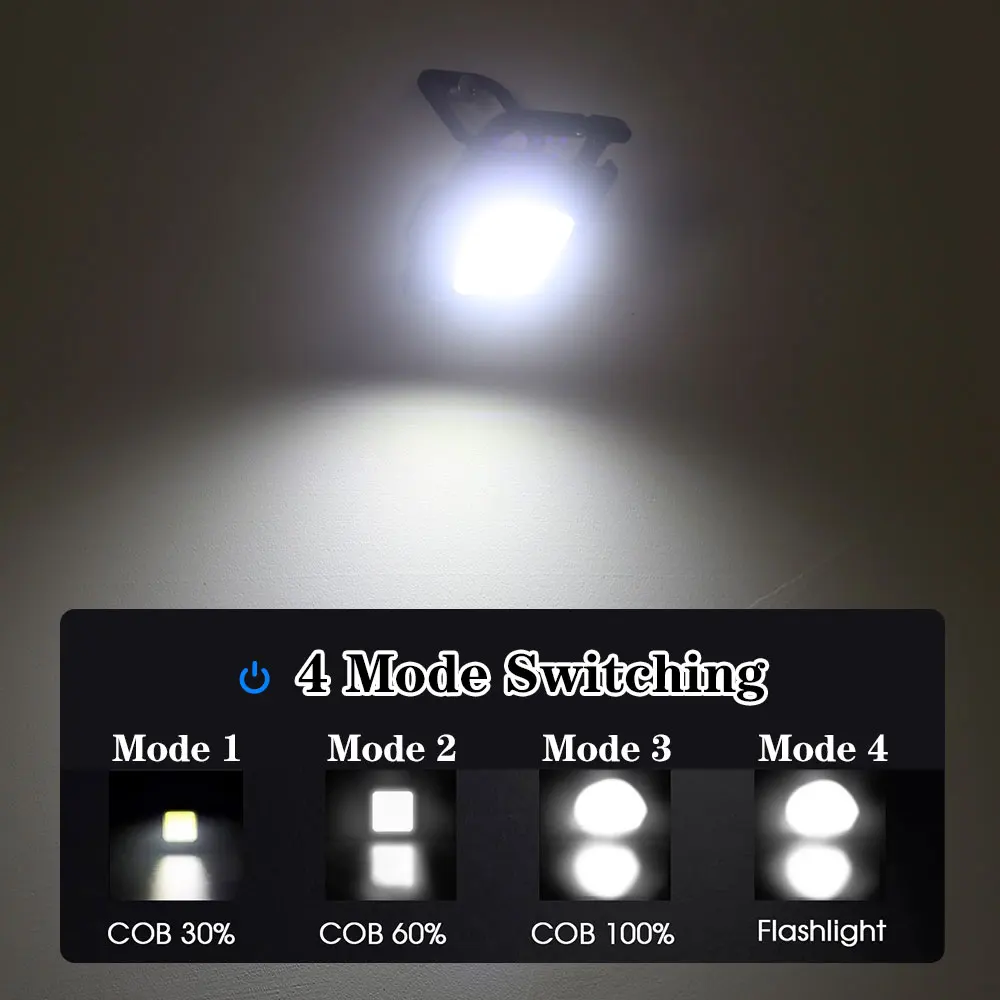 Mini LED Flashlight USB Rechargeable Torches Waterproof IP65 Outdoor Emergency Lighting Multifunction Portable LED Keychain Lamp