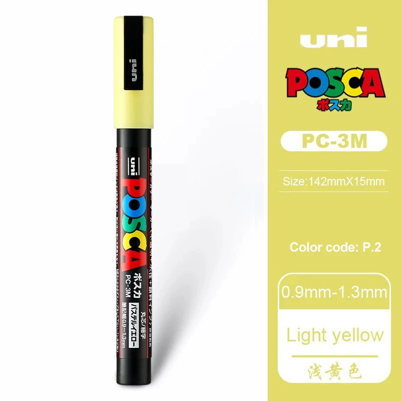 1 stücke Japan UNI POSCA Acryl Marker Stift PC-3M 0,9mm-1,3mm Stift auf wasserbasis POP Werbung Poster Graffiti 24 Farbe Kunst Malerei