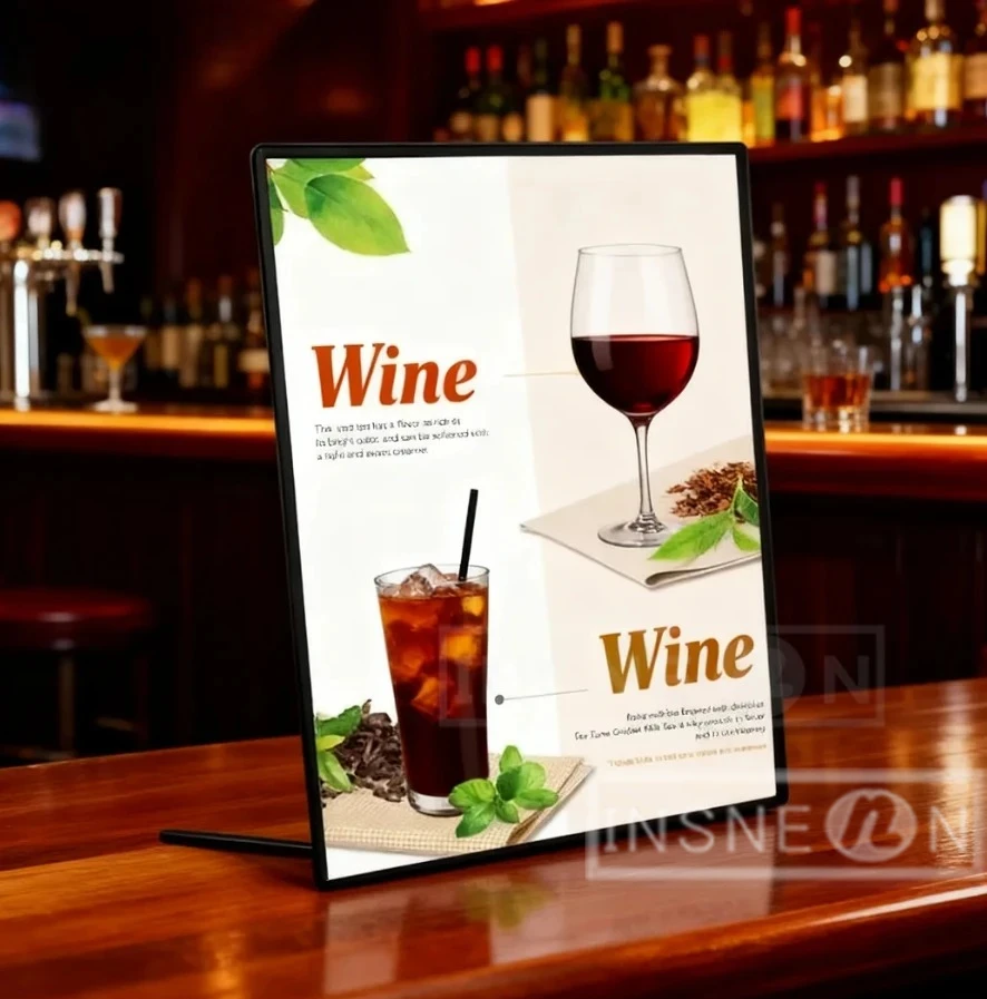 Custom Led Light Sign Advertising for Business Panel Slim A4 Lights Bar Poster Display Menu Board Metal Signs Acrylic Logo Neon