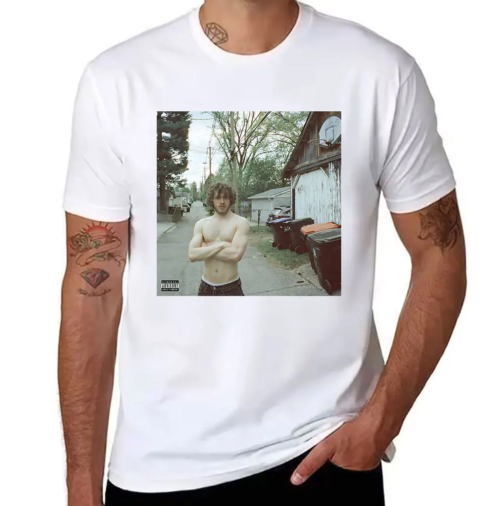 Men's Cotton T-Shirt Jack Harlow Come Home the Kids Miss You Album Cover Print Casual Crew Neck Tee