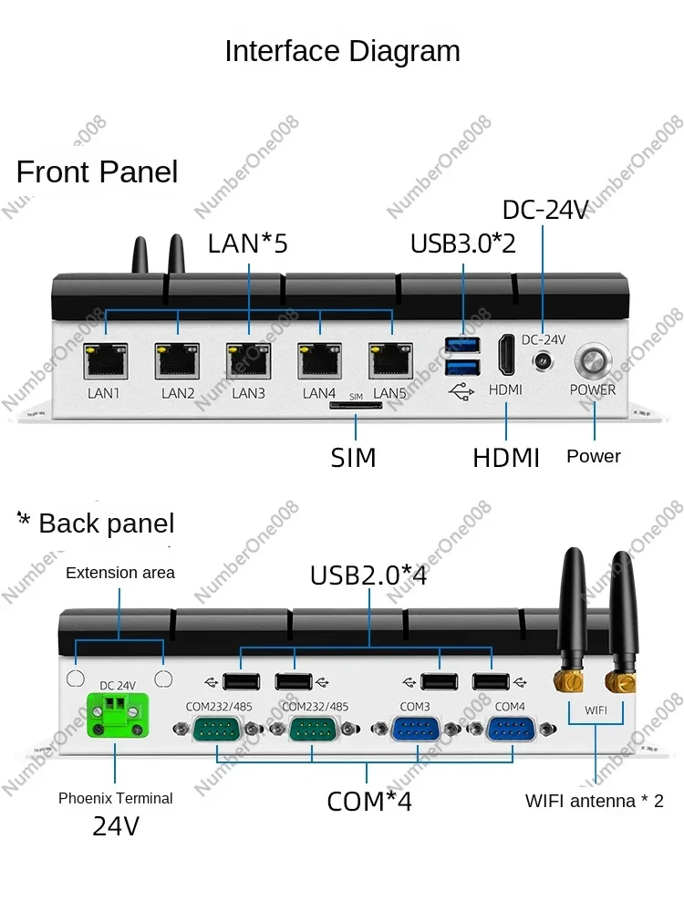 Industrial Control Host Five-Port 11-Generation Machine Vision Dedicated Industrial Computer Workstation Machine