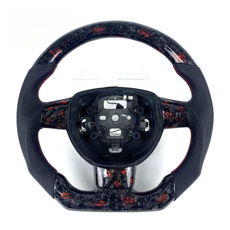For Ford Focus MK2/MK3 ST RS | Red Powder Forged Carbon Fiber Steering Wheel | All Models Customizable