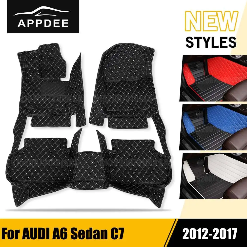 

APPDEE For AUDI A6 Sedan C7 2012-2017 Car floor mats Custom foot Pads auto carpet cover interior accessories 2016 2015 2014 2013
