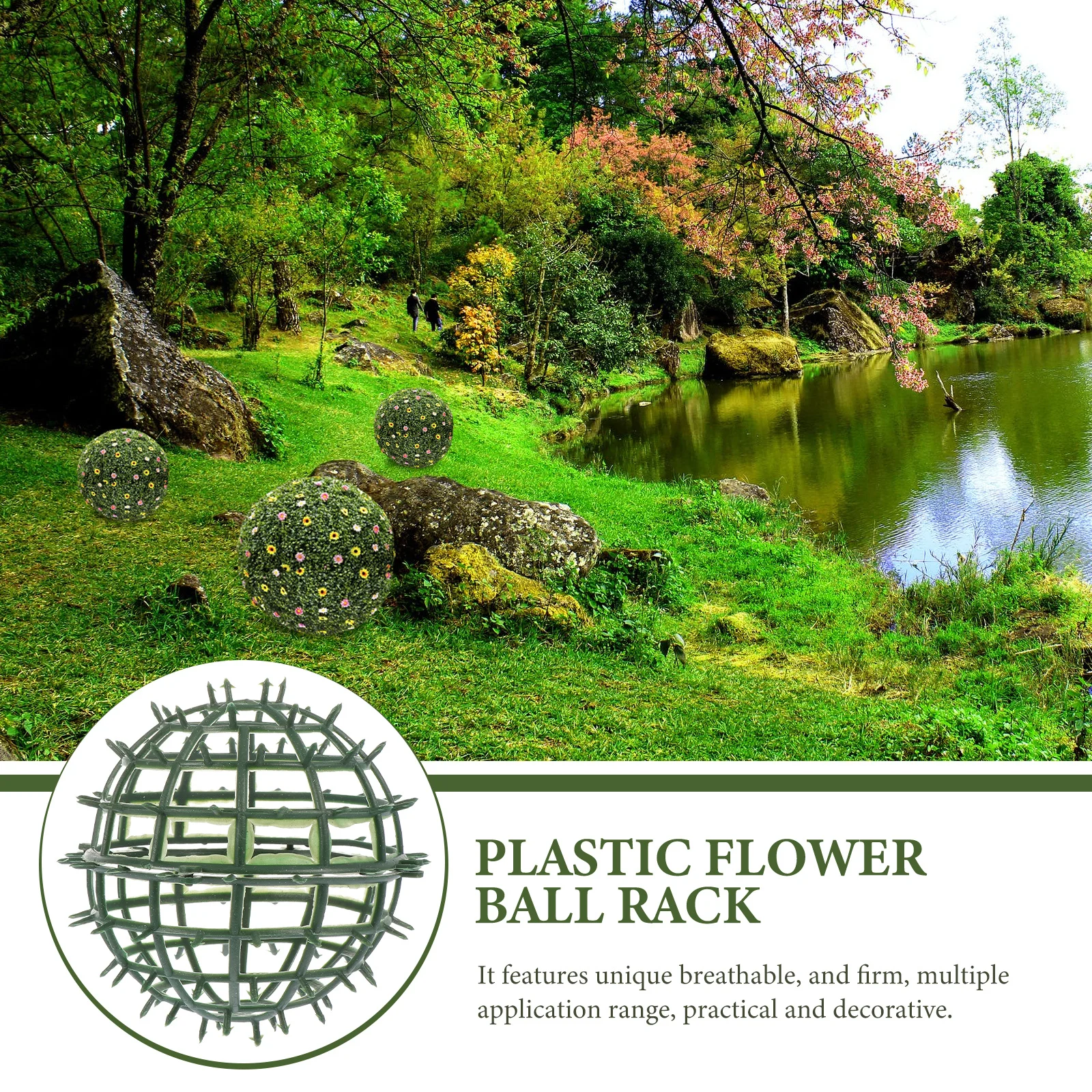 

10 15 20 25 30cm Plastic Flower Ball Rack DIY Floral Mud Cable Ties Frame Arrangement Holder Wedding Party Decor Supplies