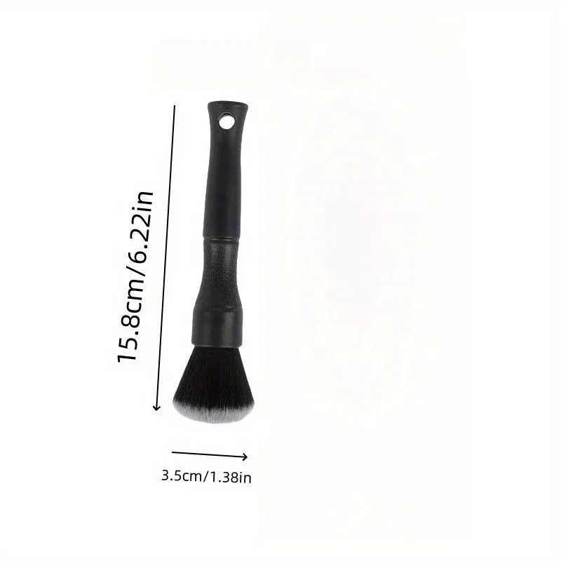 1pc Soft Bristle Car Interior Detail Brush - Plastic Construction, No Battery or Charging Required, Ideal for Cleaning Dashboard
