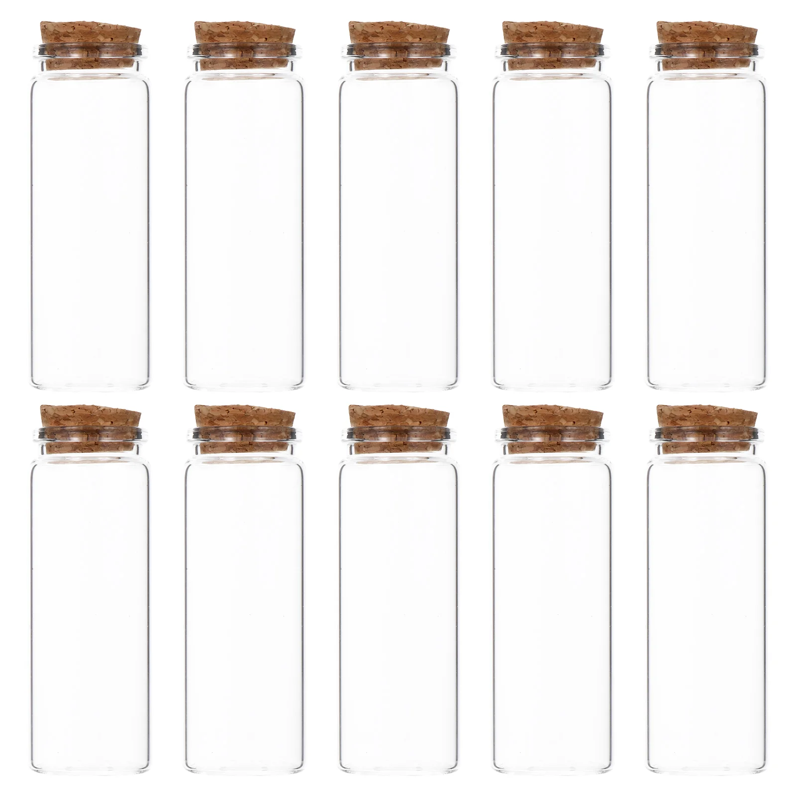 10 Pcs Glass Storage Jar Household Bottle Transparent Multipurpose Tea Leaf Lid Sealing High Borosilicate Container