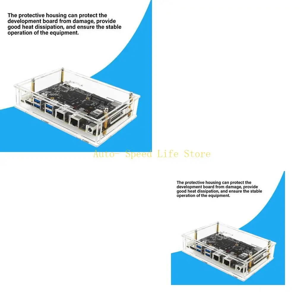 

02DA Acrylic Case With Efficient Cooling Fan For Banana For BPI F3 Development Board Heat Management