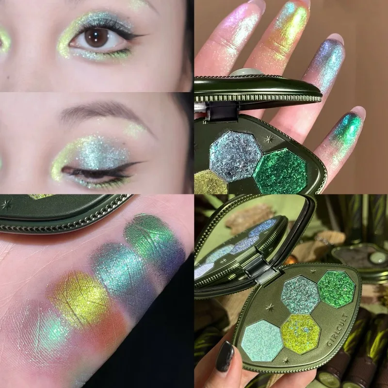 ガールカルト メイクアップ アイシャドウパレット 4色 カメレオン シマー グリッター マット アイシャドウ 高発色 アイパレット ナチュラルカラー