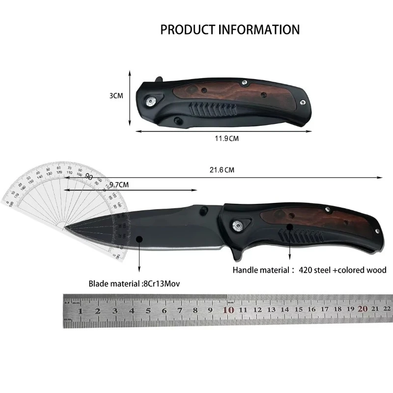 DA315 8Cr13Mov Blade Bushcraft Pocket Knives Edc Hunting Self Defense Jackknife Multifunctional Folding Knife Outdoor Tool