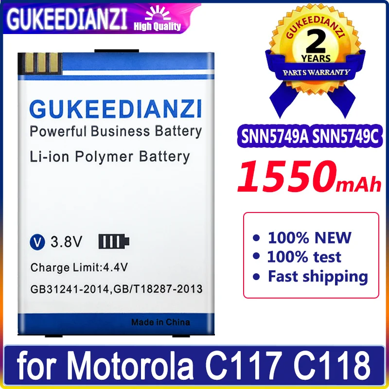 GUKEEDIANZI аккумулятор SNN5749A SNN5749C 1550 мАч для Motorola C117 C118 C155 C139 C115 C116 C157 V171 W150I W200 аккумуляторы